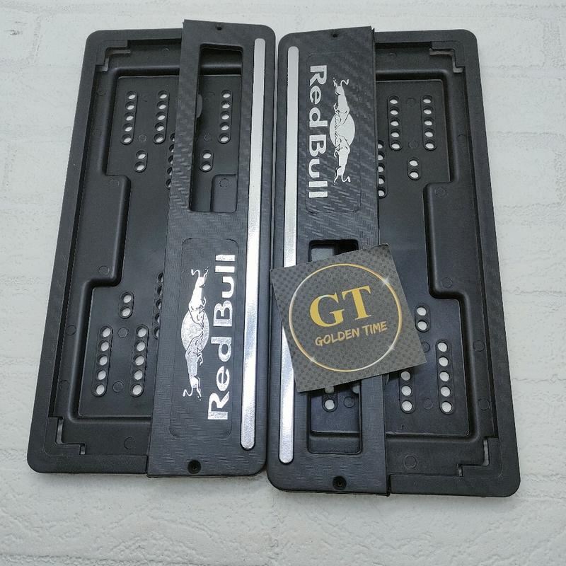 Product Introduction of Dudukan Plat Nomor Red Bull List Warna Cover Plat Variasi Motor Universal 3