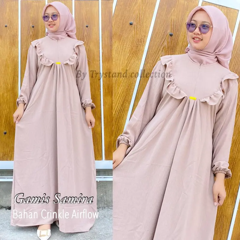 GAMIS SAMIRA TERBARU BAHAN CRINKLE Airflow 0
