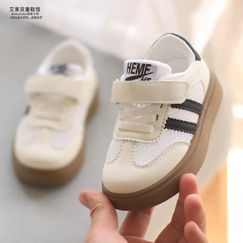 Giày Lưới Thoáng Khí, Phong Cách Mới Mùa Lò Xo Và Mùa Hè, Dành Cho Bé Trai Và Bé Gái, Giày Cao Gót Thường Ngày Giày Trắng, Thích Hợp Cho Trẻ Em Và Trẻ Sơ Sinh, Giày Thể Thao Và Trượt Tuyết 2