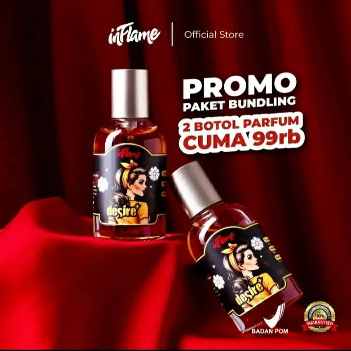 Beli 1 Gratis 1 Parfum Desire Inflame Eau de Perfume Parfum Pria Disukai Wanita Wangi