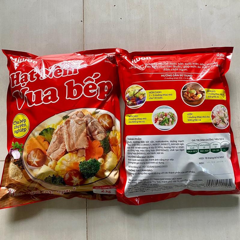 COMBO 2 GÓI HẠT NÊM VUA BẾP MIWON LOẠI 2 KG TỔNG NHẬN VỀ ĐƯỢC 4KG THƯỜNG DÙNG TRONG GÓC BẾP GIA ĐÌNH Tự nhiên Ăn ngon Đậm vị gia vị