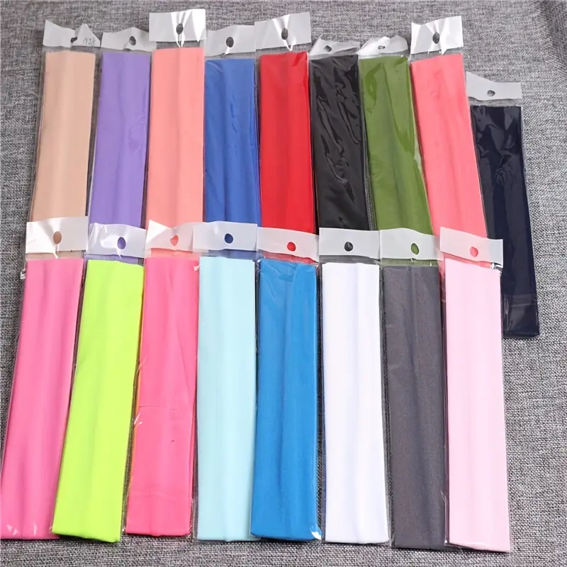 Women's Sports Hair Band, Outdoor Running Fitness Yoga Sweat Band, Colorful Universal Headband Anti-sweat Band 5
