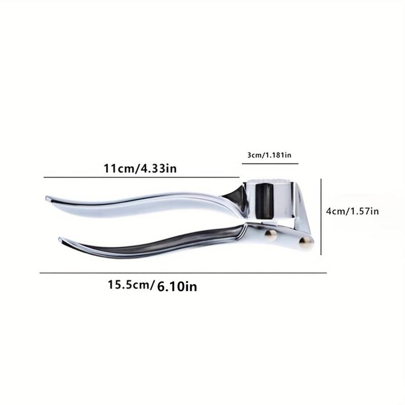 Product Introduction of Stainless Steel Garlic Press, Manual Garlic Press with Handle, Kitchen Accessories, Durable Ginger Press for Kitchen, Household Essentials 6