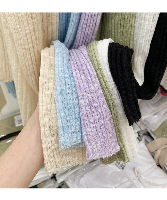 Product Introduction of Áo Cardigan Chống Nắng Dệt Kim, Trang Phục Mùa Hè Cho Nữ, Chất Liệu Lụa Lạnh Mỏng, Dài Tay, Màu Đen, Thích Hợp Mặc Bên Ngoài, Có Thể Mặc Với Áo Điều Hòa Không Khí Ngắn, Áo Sơ Mi, Women, Top, Voi 13