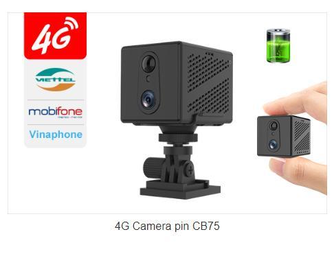  Camera 4G Vstarcam CB75 3MP không dây hồng ngoại đàm thoại 2 chiều pin 3000mA Đèn camera  mắt 