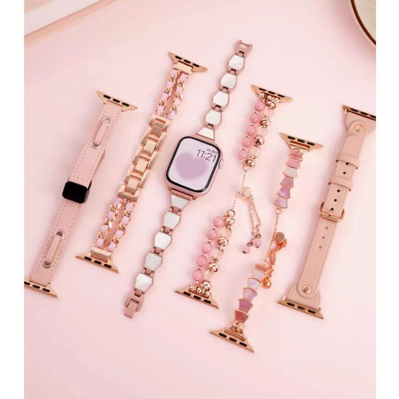 Pink series strap for the iWatch strap 45mm S9 cute girl strap - TikTok ...