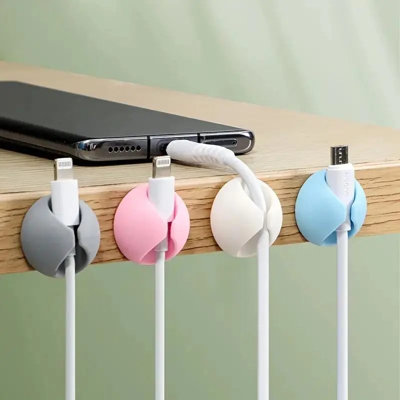 Cable Management Clip, 10pcs/set Desktop Cable Holder, Charging Data Headphone Cable Organizer for Home Office Bedroom 5