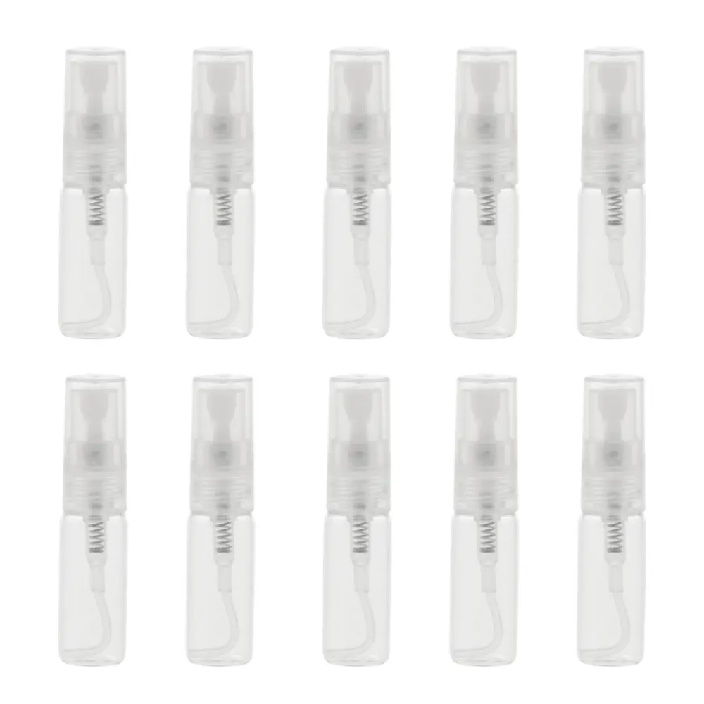 10Pcs Glass Perfume Empty Bottle Atomizer Pump Sprayer Refillable Travel 3ml