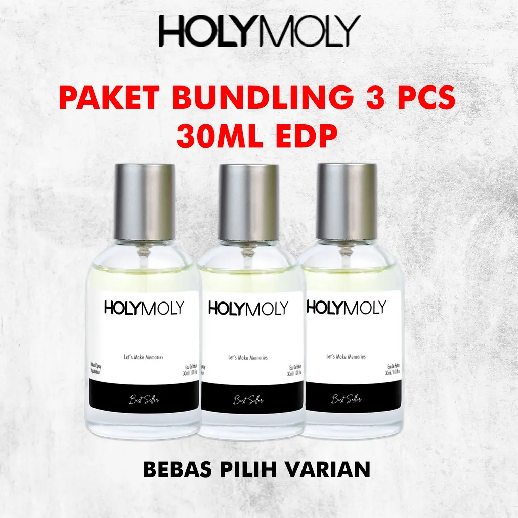 Holymoly Parfum Bundling 3PCS 30ML Perfume Pria W anita Wangi Tahan Lama
