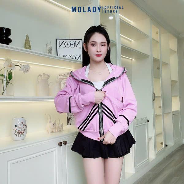 Product Introduction of Áo Khoác Nỉ Nữ MOLADY K432 Có Nón Thiết Kế Khoá Kéo Tiện Lợi Top Jacket 26