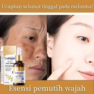 Collagen Essence Serum Penghilang flek hitam Pemutih permanen Mencerahkan Kulit Pelembab wajah Pemutih Anti-kerut dan anti penuaan SADOER COLLAGEN SERUM Anti agingWhitening Glowing Moisturizing Gentle Exfoliator Soothing Acne Calming Serum