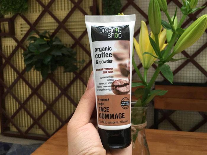 Tẩy da chết mặt Organic Shop Coffee chiết xuất cà phê tẩy face 75ml hàng nga giúp sạch mặt,loại bã nhờn bị bẩn, sạch da