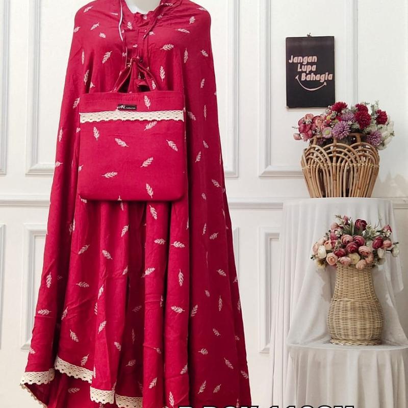 MUKENA DEWASA RAISAH BAHAN RAYON ADEM RENDA KECIL 0