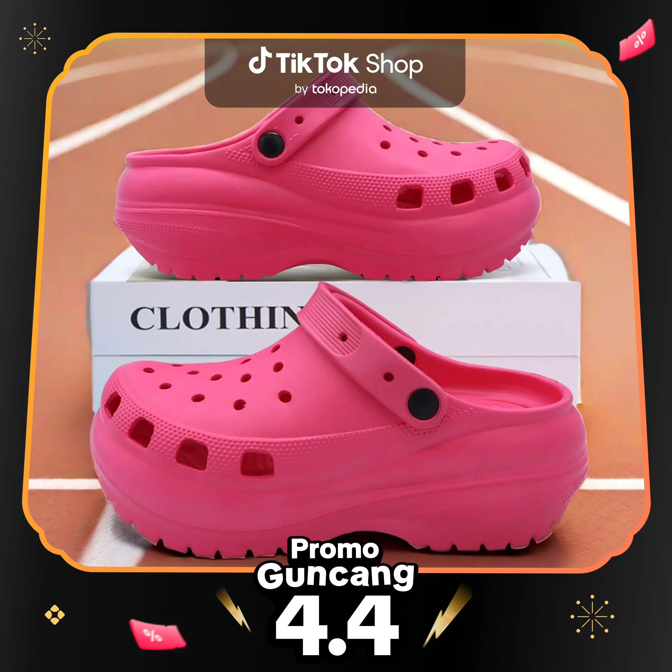 Lateny Sandal Kodok Wanita Kekinian Sandal Jelly Wanita Selop Sandal Baim Jibbitz Wedges Platform