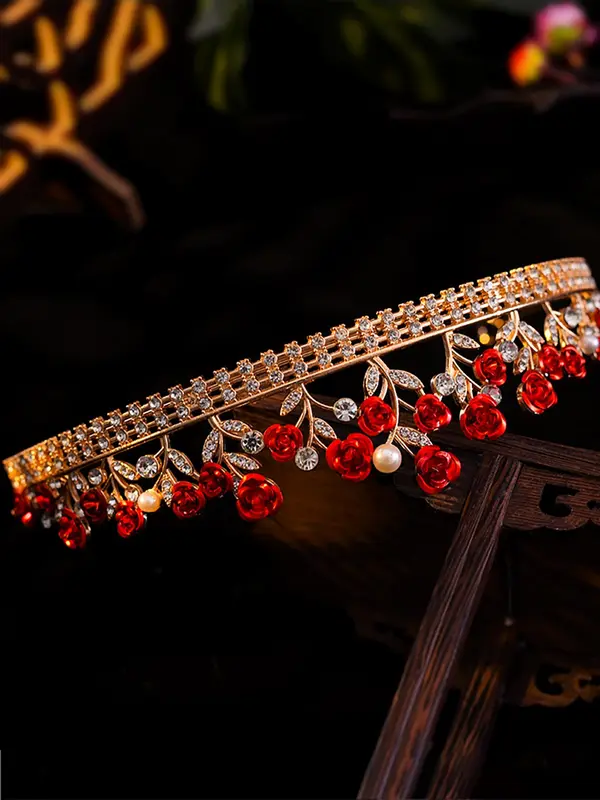 Rose Design Headband, Elegant Rhinestone Decorated Headband for Wedding Bridal Party Formal Occasions, Fashion Hair Accessories for Women 4
