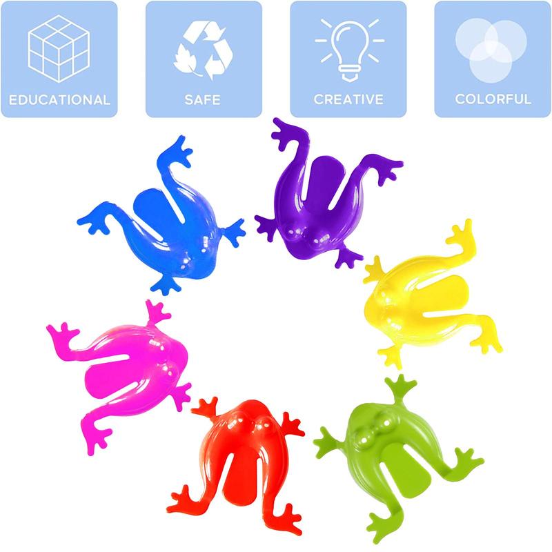 Random Color Frog Design Jumping Frog Toy, Cute Animal Design Stress Relief Toy.Creative Children's Tabletop Game 3