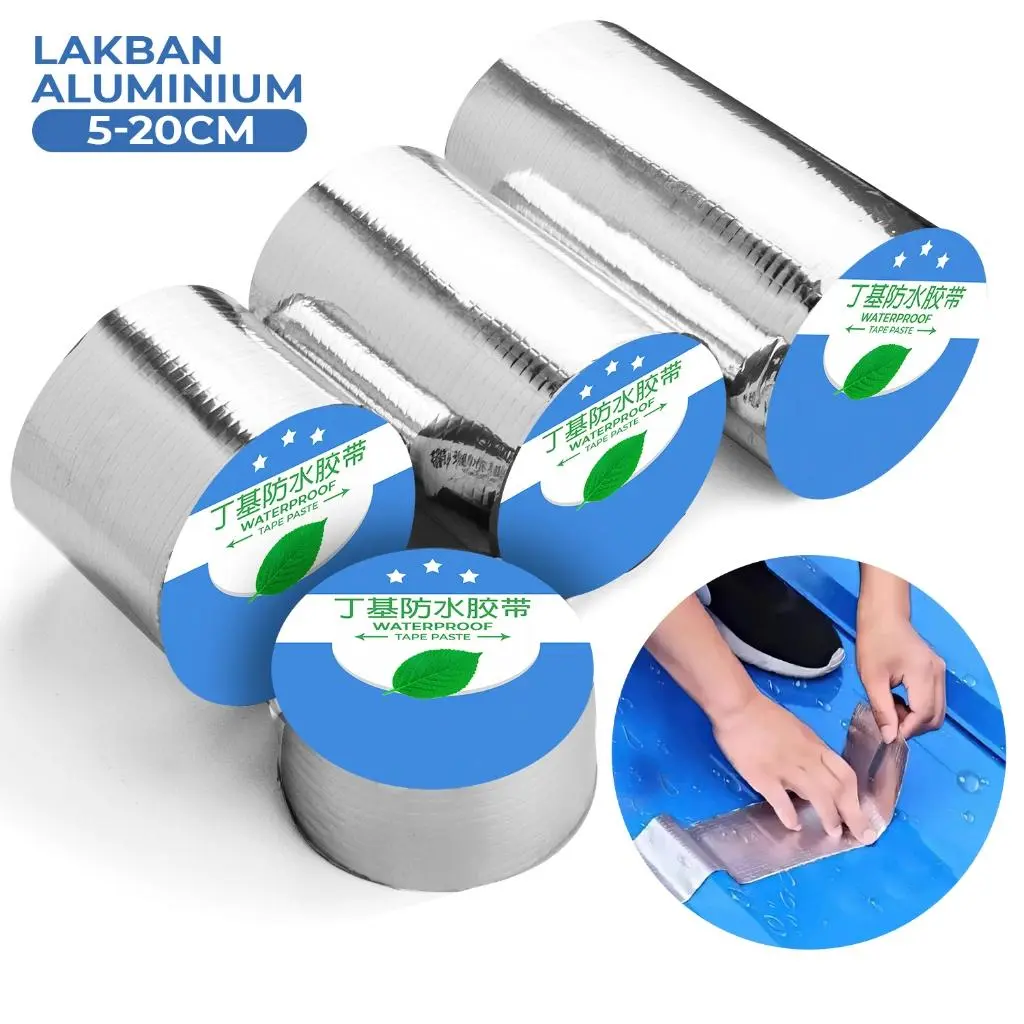 PROMO Lakban Anti Bocor Tape Tambal Waterproof Aluminium Foil Butyl Tahan Panas 6683 GRATIS ONGKIR Cod