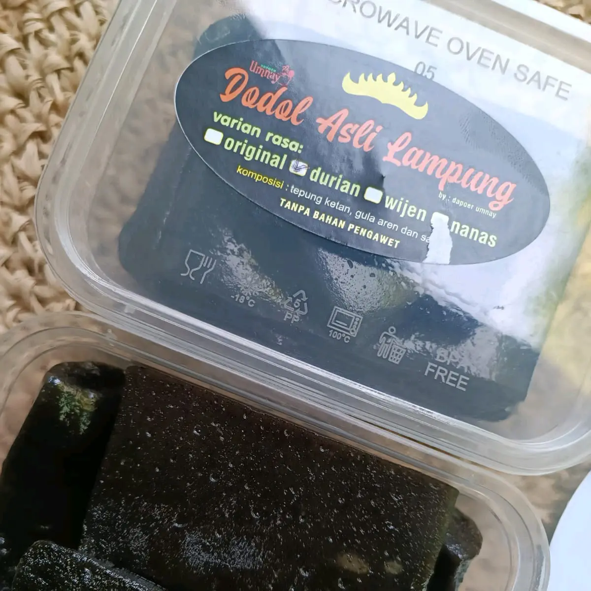 Dapoer Umnay Dodol Original Asli Lampung Kemasan Ekonomis 250 Gram Rendah gula
