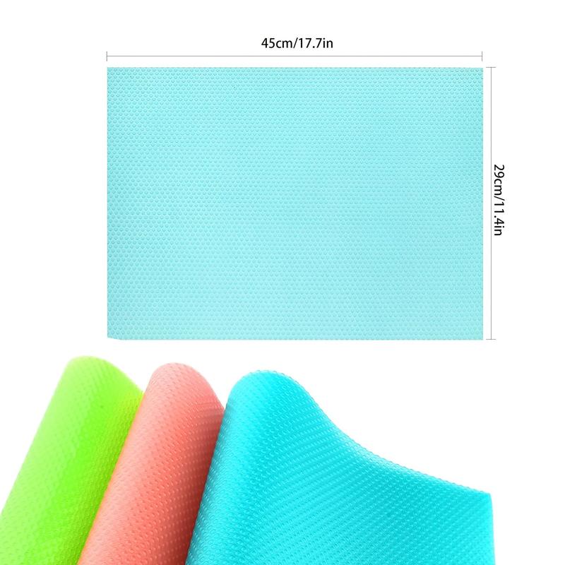 Refrigerator Liner, 4pcs Washable Refrigerator Shelf Liner, Multipurpose Plastic Kitchen Mat, Kitchen Accessories, Refrigerator Accessories 2