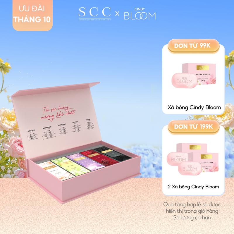 [Quà tặng 20.10] Hộp Quà Set 5 Chai Nước Hoa Nữ Cindy Bloom 10ml/Chai Sang Trọng, Quà Tặng Bạn Gái, Quà Tặng Cô Giáo, Mùi Hương Quyến Rũ, Thanh Lịch, Dịu Dàng, Thời Thượng, Lưu Hương Lâu Đến 8 Giờ Quà tặng Dịp 20/10 Quatangbangai