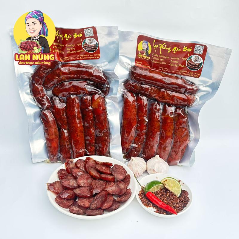 1kg Lạp Xưởng Gác Bếp - Lan Nùng Food.Ăn Vặt.Cay