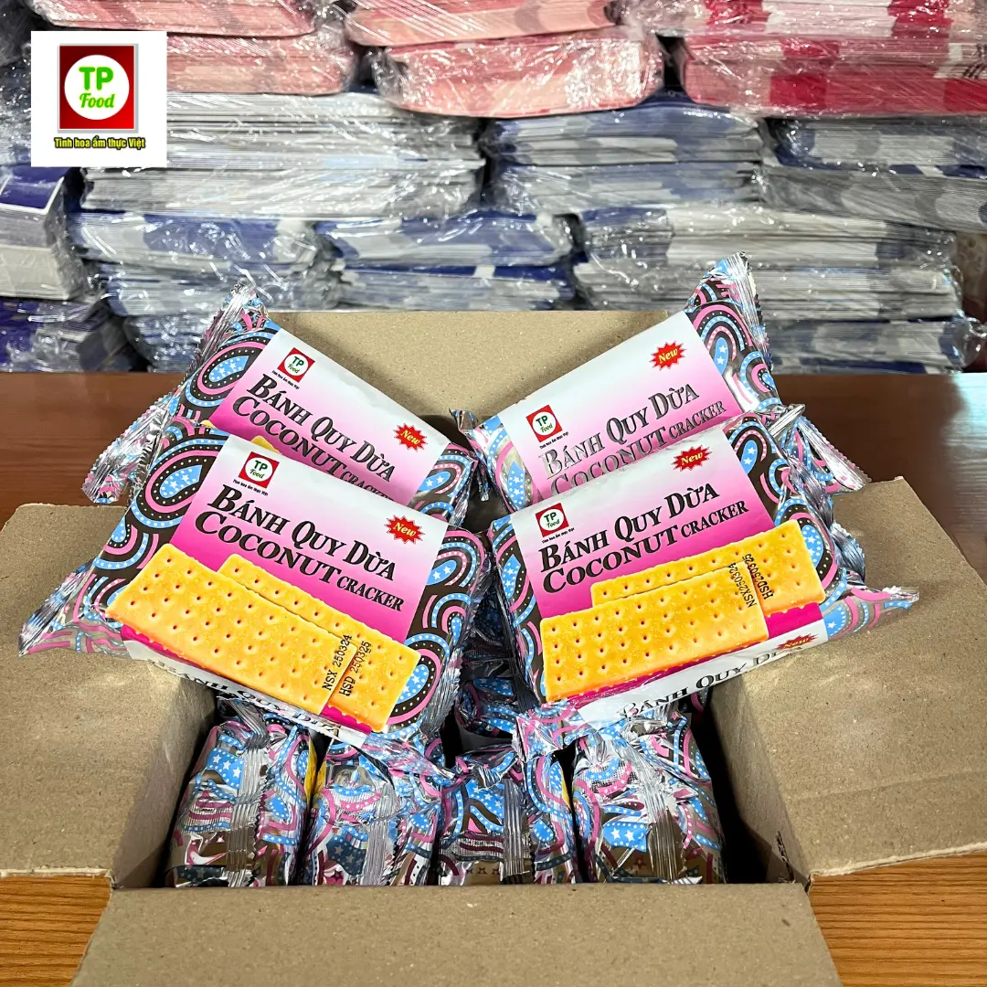 12 gói bánh qui dừa 2,4kg bánh tuổi thơ ăn vặt cực cuốn Snack Food Thức Ăn