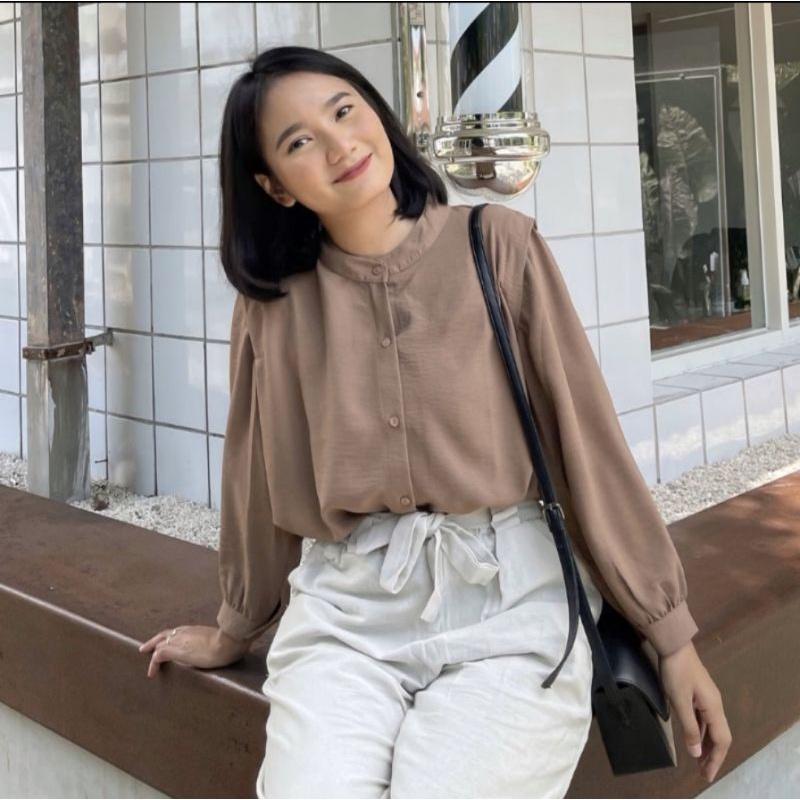 [BISA COD] BLOUSE CRINCLE PREMIUM TERMURAH/KEMEJA WANITA FORMAL/BLOUSE WANITA 0