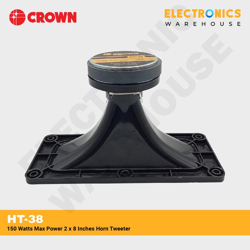 Product Introduction of CROWN HT-38, 150 Watts Max Power 2 x 8 Inches Horn Tweeter Audio Speakers 18