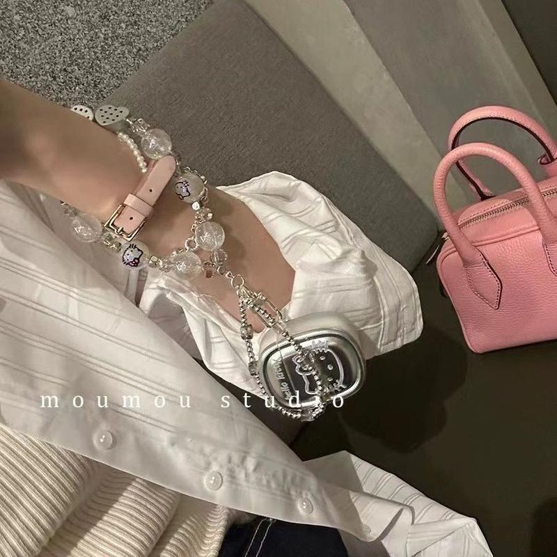 Hộp đựng tai nghe công nghiệp nặng, tinh tế, thích hợp cho Apple Bluetooth , dễ thương, Airpods2, vỏ bảo vệ cho bé gái, Kitty thế hệ 3, Nhật Bản và Hàn Quốc Phụ Kiện Nghe Nhạc Earphone 5