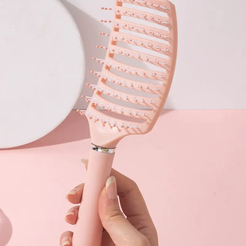 Lược bán nguyệt chải tóc gỡ rối đa năng, lược chải tạo phồng chân tóc, lược massage đầu mini 1