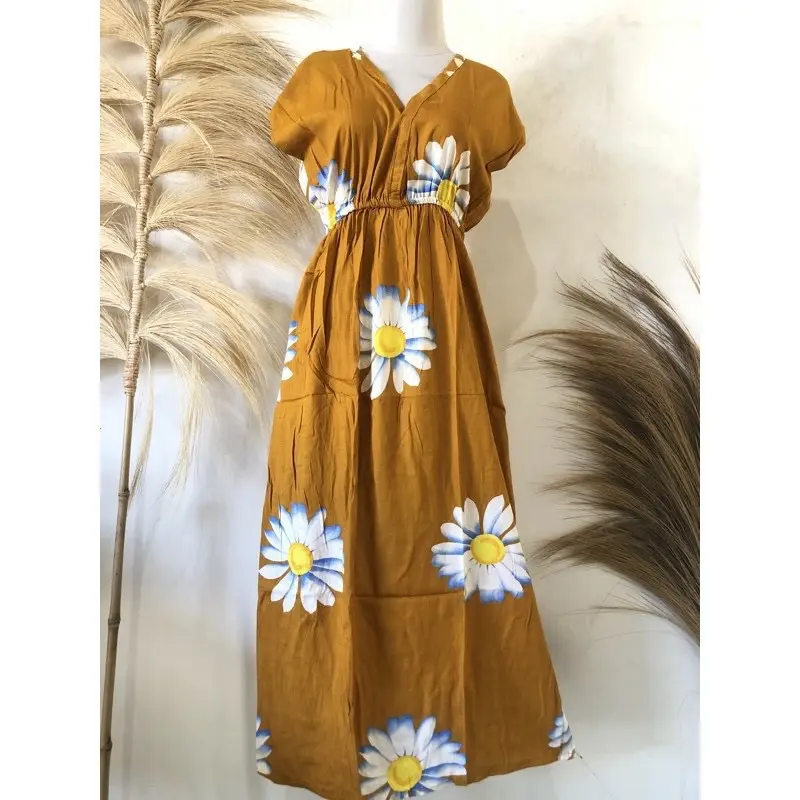 Daster Manohara Rayon Premium KUNING Nyaman Lembut 4