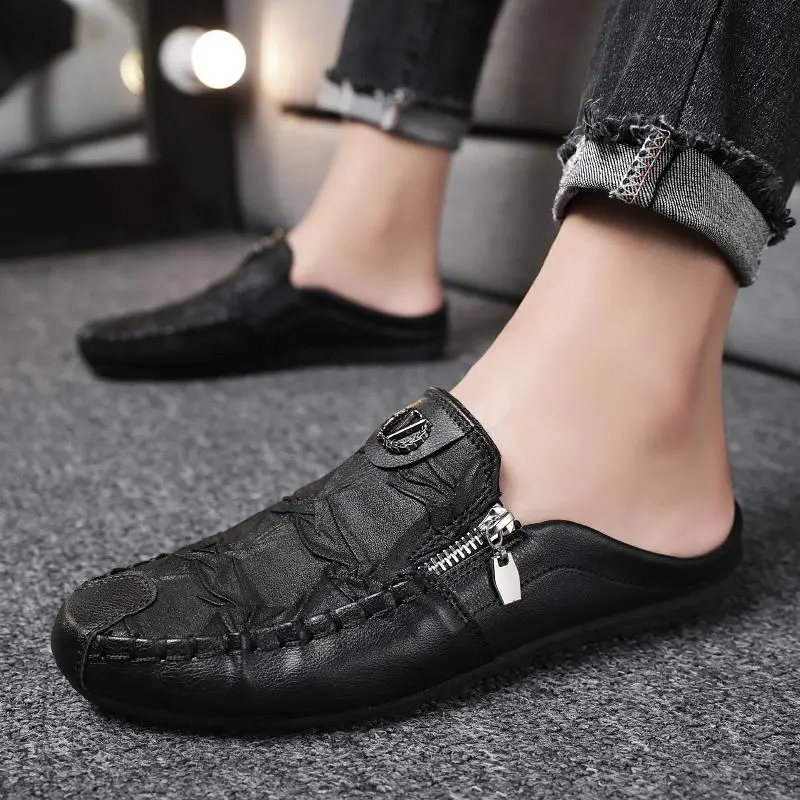 Giày Nửa, Phong Cách Hàn Quốc, Dành Cho Nam, Dép Nửa, Dép Đế Bằng, Giày Lười, Giày Giày Lười, Thời Trang Mới 2023, Giày Thường Ngày Giày Sục, [Giá Rẻ Hơn] Shoes 3