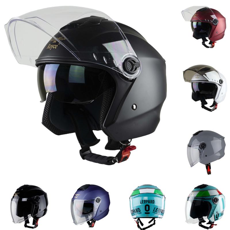 Mũ Bảo Hiểm 2 kính trùm đầu 3/4 Helmet, thiết kế 2 kính tiện lợi