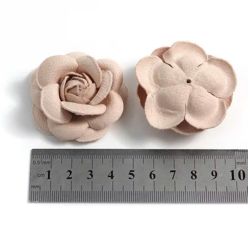 Ngolas - Hoa Trà Dạ Cao Cấp cấp Handmade Màu Nude Có Ghim Sau Cài Áo 1