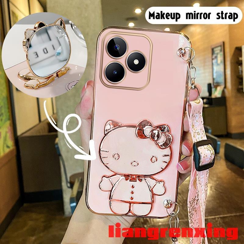 For ốp lưng Realme C53 5G Realme C51  Realme Note 50 Ốp ốp Mềm, Ốp Chống Sốc Silicon, Thiết Kế Mới, Dây Đeo Cổ Yếm Dây Đeo Ba Lô Có Giá Đỡ, wdktm01, Dành Cho Bé Gái 4