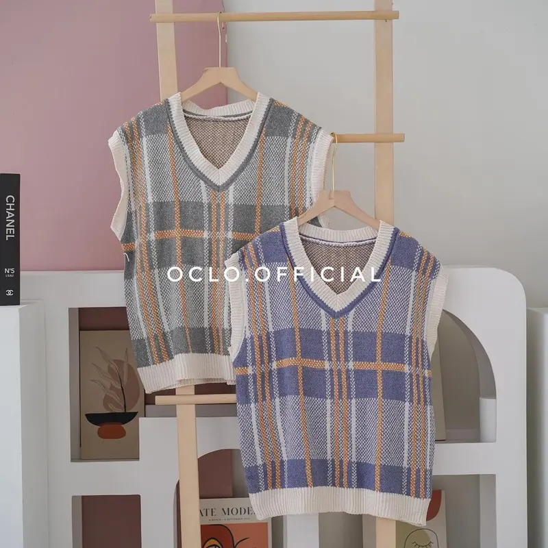 Oclo Saskina Vest | Rompi Vest Rajut Wanita Jumbo XXL 2