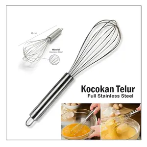 Kocokan Telur Stainless Steel Alat Kocok Adonan Manual mr.satbot