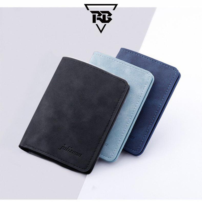 Ví Da Lộn Mini Nam Nữ Đẹp Kích Thước Nhỏ 8.5x11cm Wallet Hình Chữ Nhật Kem