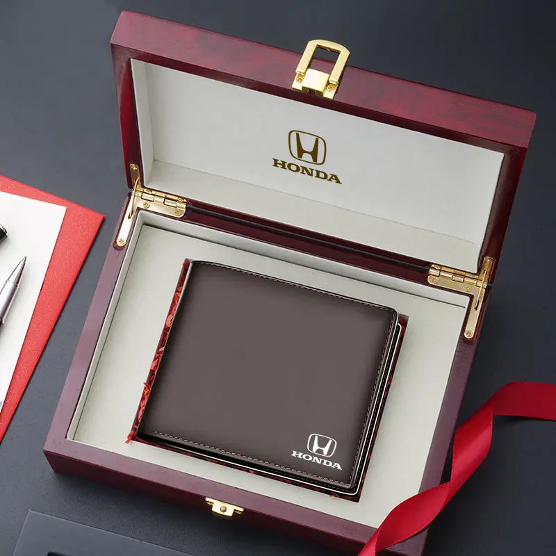 New Luxury Short Vertical Wallet Bank Card Package Small Purse Wallet for Honda