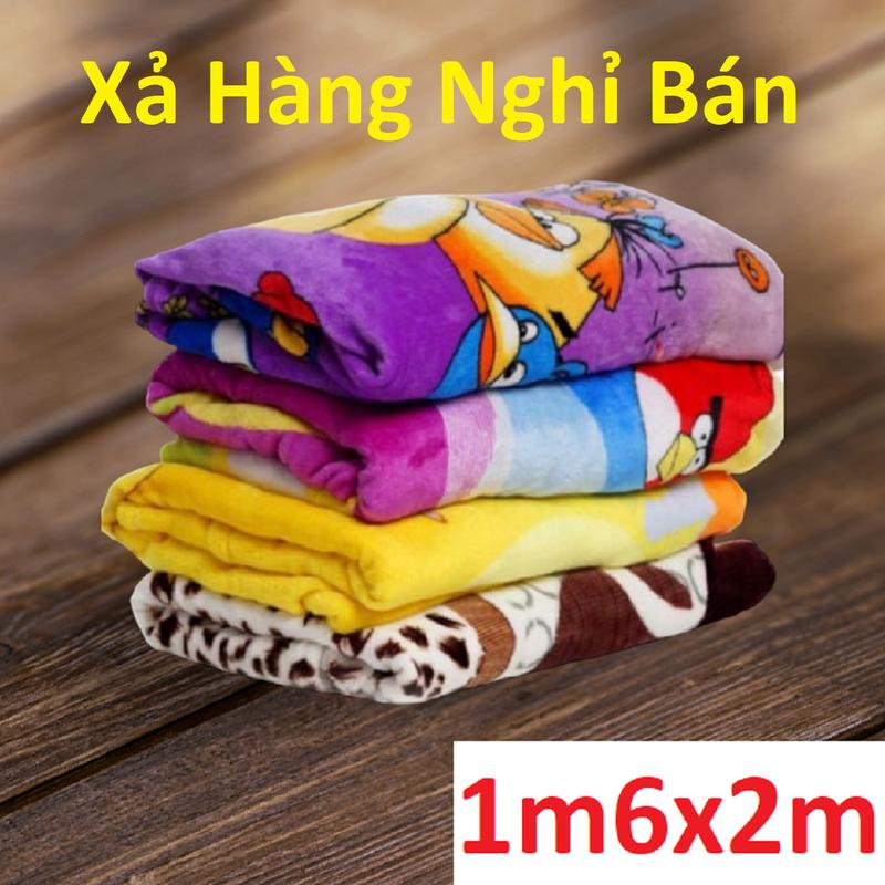 [Xả Hàng] Mền Tuyết Hàng 1 Lớp Mềm Mịn 1m6x2m Họa Tiết Đẹp 1