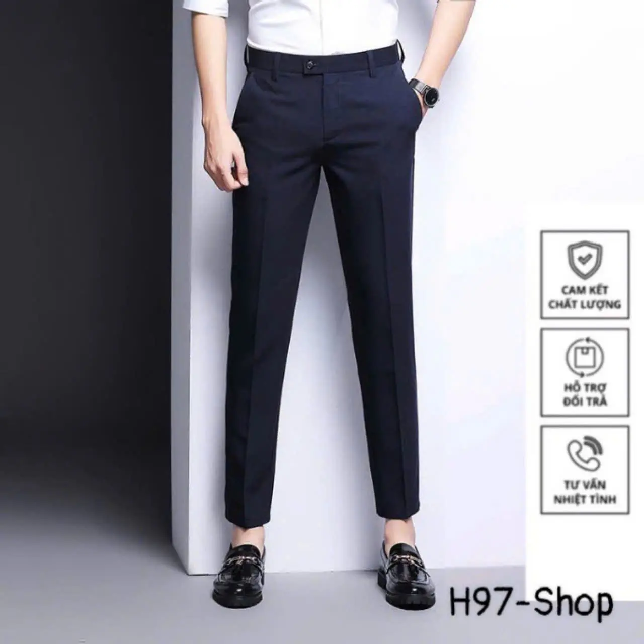 Quần âu nam, quần tây nam ống côn Hàn Quốc chất vải dày dặn, chống nhăn chống xù, sang trọng, trẻ trung Menswear Pants quana unam quần âu  nam