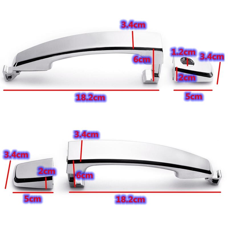 Vỏ Tay Nắm Cửa Ngoài ABS Crôm Xe Hơi, Phía Trước Bên Trái Bên Phải, Cho Chevrolet Captiva Sport, Aveo Và Sao Thổ, 96468266, 1 Cái 2
