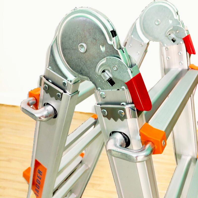 Thang nhôm rút lồng, thang nhôm đa năng Nakata chữ A 2m duỗi thẳng 4m, Bảo hành 2 Năm 6