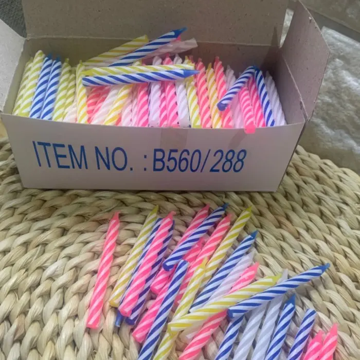LILIN ULANG TAHUN 6 CM REPACK ISI 24 PCS