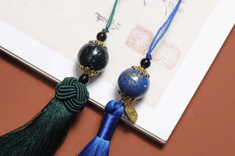 Product Introduction of Large Lacquer Tassel Pendant Phone Chain Lacquer Car Hanging Lacquer DIY Pendant New Chinese Style National Style Pendant 3