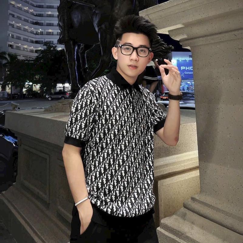 Áo polo  vân thiết kế hot trend Nam nữ  2025 tính thời trang thường