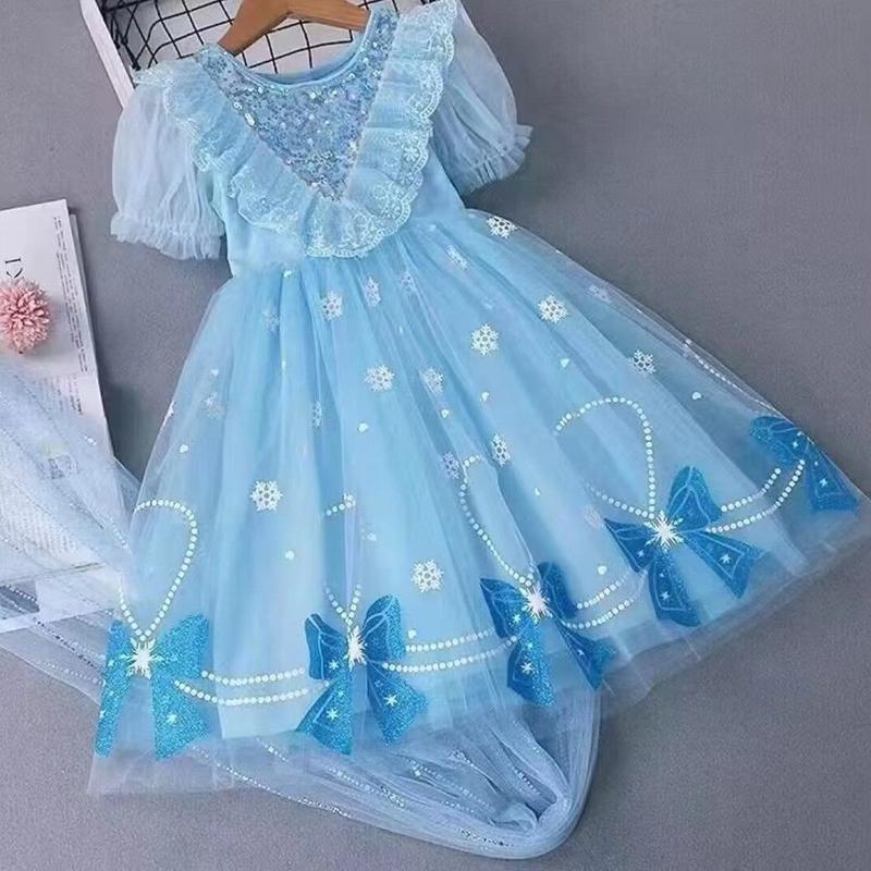 Product Introduction of Váy Ren Cho Bé Gái, Bộ 3 Chiếc, Phong Cách Mùa Hè, Cao Cấp, 2 Phong Cách Mới, 5 Váy Lưới Cho Bé Gái, 8 Váy Công Chúa Tay Áo Vải Tuyn Cho Trẻ Em 5