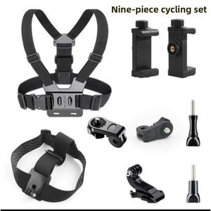 Pangkalan Pemasangan Ikat Kepala Dada, Aksesori Pendakap Telefon Bimbit, Sesuai untuk Kamera Sukan Aksi, Ikat Kepala Pemasangan, 001 Hitam Camera Photography