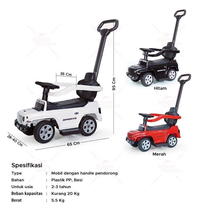 Mainan Anak Mobil Mobilan Dorong Manual K601B Jeep Pajero sport Tolocar ride on 2