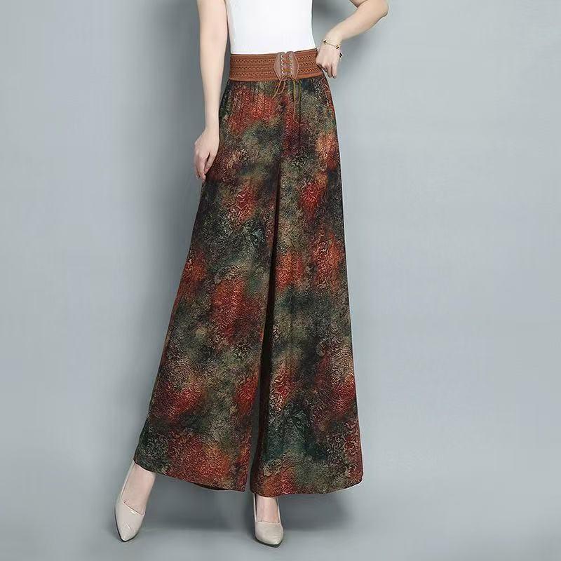 Product Introduction of Quần Culottes Ống Rộng, Hàng Mới Về, Thời Trang Thường Ngày Cạp Cao, Sọc, Thanh Lịch, Co Giãn, Dành Cho Mẹ Và Phụ Nữ, Thiết Kế In Hình, Giảm Giá Xả Hàng 5